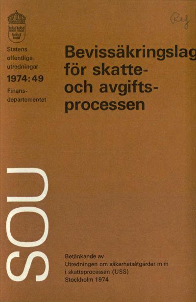 Omslaget till SOU 1974:49