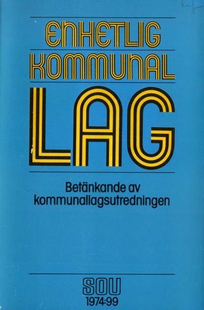 Omslaget till SOU 1974:99