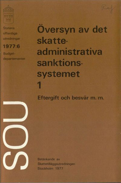 Omslaget till SOU 1977:6