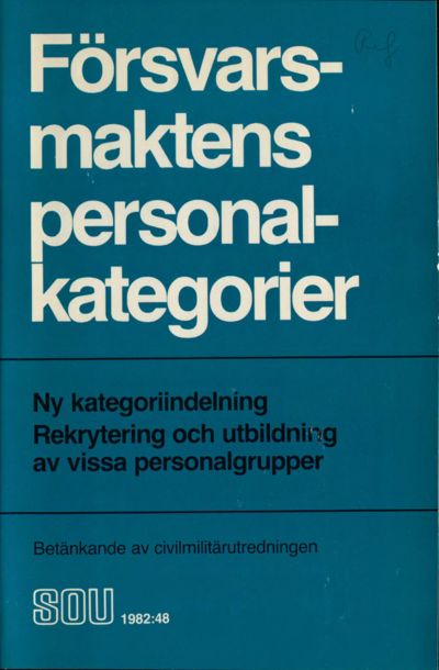 Omslaget till SOU 1982:48