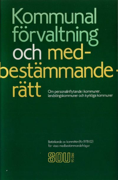 Omslaget till SOU 1982:56
