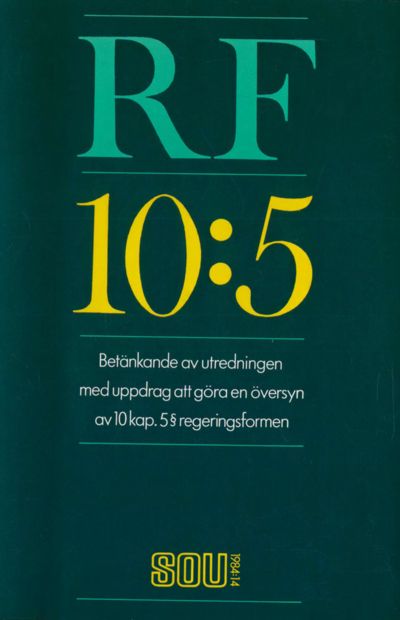 Omslaget till SOU 1984:14