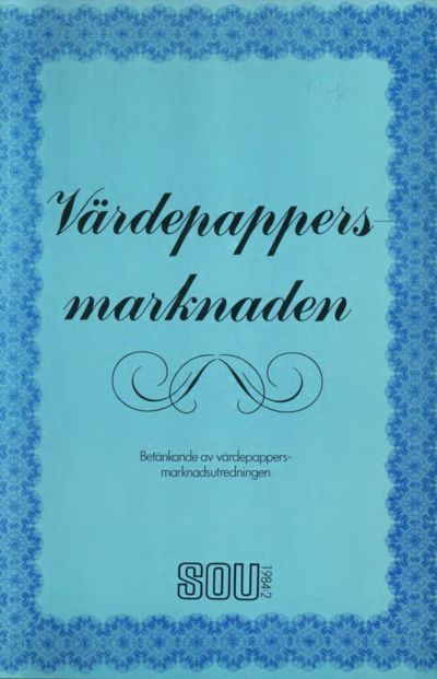 Omslaget till SOU 1984:2