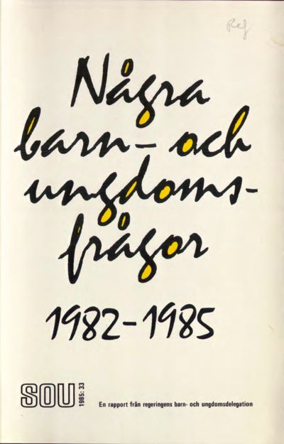 Omslaget till SOU 1985:33