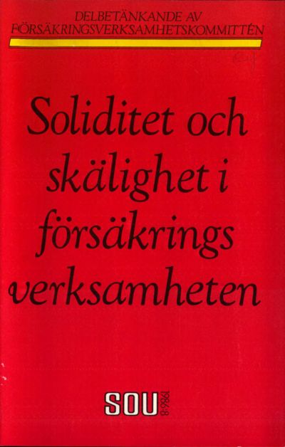 Omslaget till SOU 1986:8