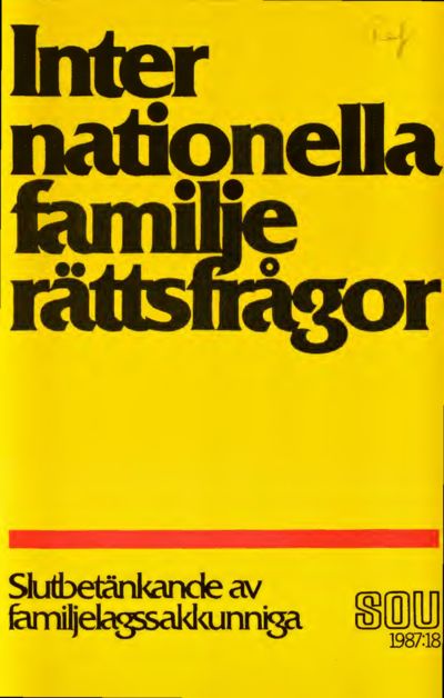 Omslaget till SOU 1987:18