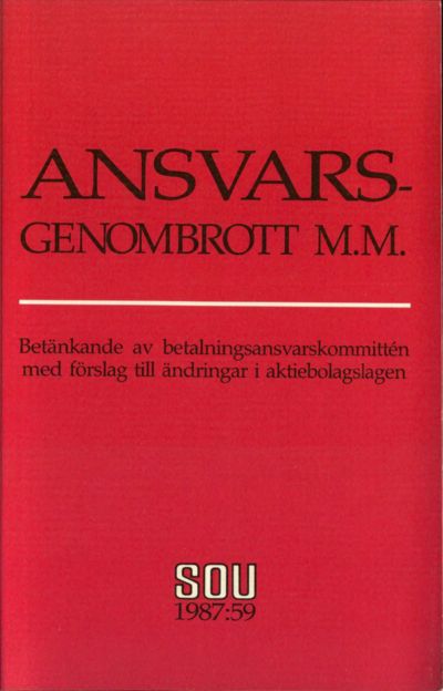 Omslaget till SOU 1987:59