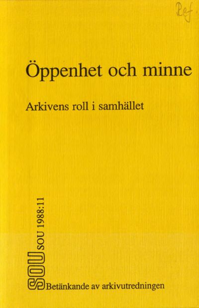 Omslaget till SOU 1988:11