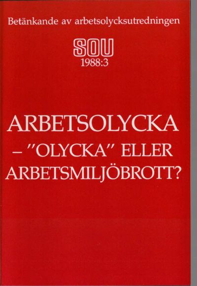 Omslaget till SOU 1988:3