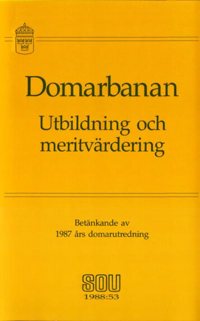 Omslaget till SOU 1988:53