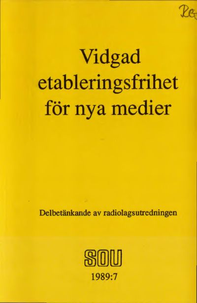 Omslaget till SOU 1989:7