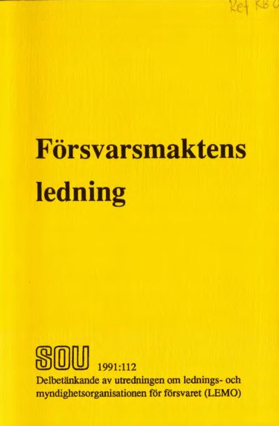 Omslaget till SOU 1991:112