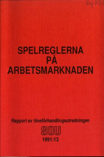 Omslaget till SOU 1991:13