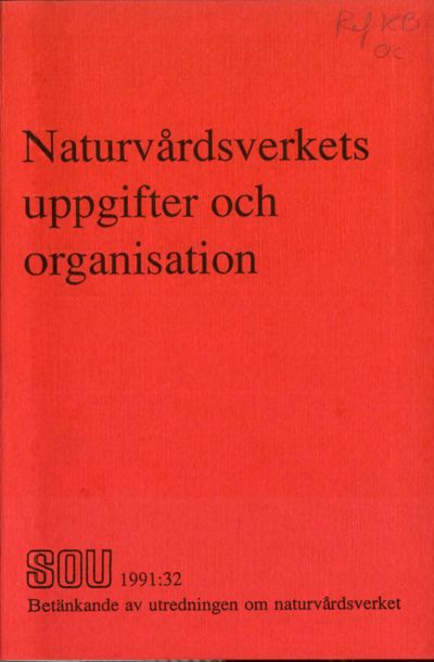 Omslaget till SOU 1991:32