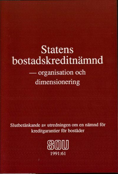 Omslaget till SOU 1991:61