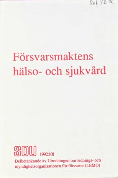 Omslaget till SOU 1992:101