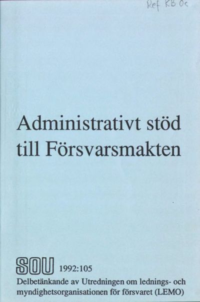 Omslaget till SOU 1992:105