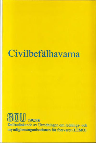 Omslaget till SOU 1992:106