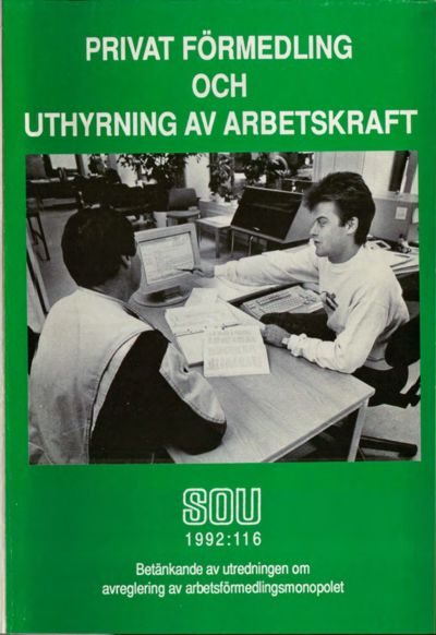 Omslaget till SOU 1992:116