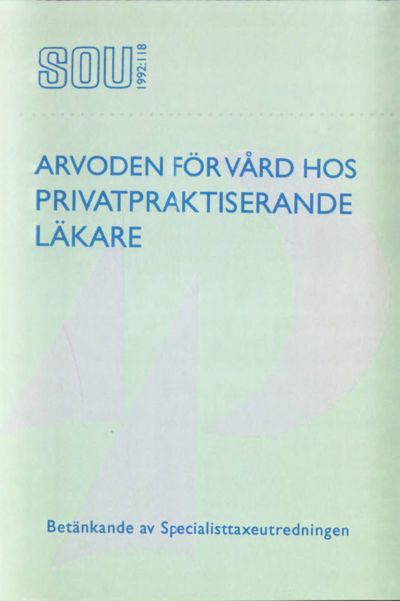 Omslaget till SOU 1992:118