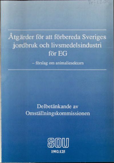 Omslaget till SOU 1992:125