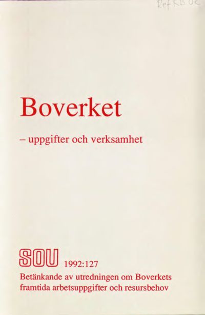 Omslaget till SOU 1992:127