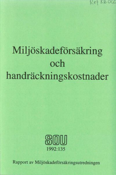 Omslaget till SOU 1992:135