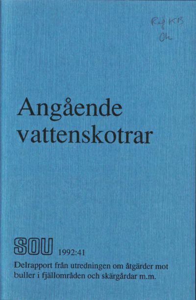 Omslaget till SOU 1992:41