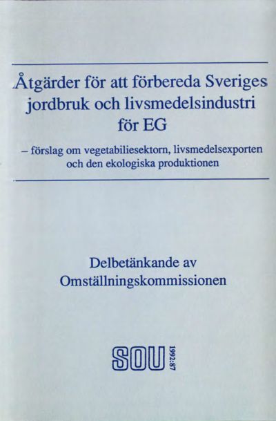 Omslaget till SOU 1992:87