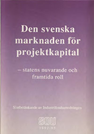 Omslaget till SOU 1992:95