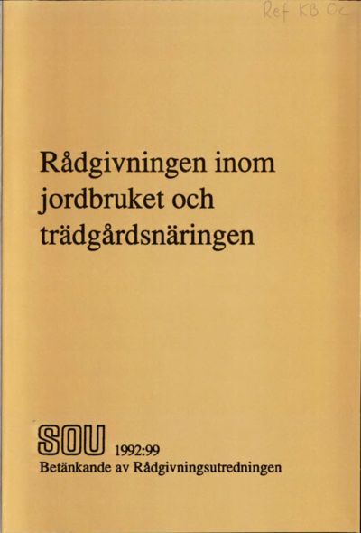 Omslaget till SOU 1992:99