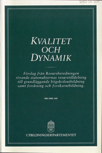 Omslaget till SOU 1993:102