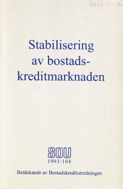 Omslaget till SOU 1993:104