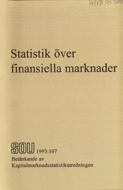 Omslaget till SOU 1993:107