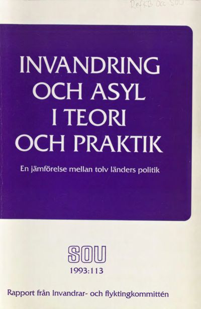 Omslaget till SOU 1993:113