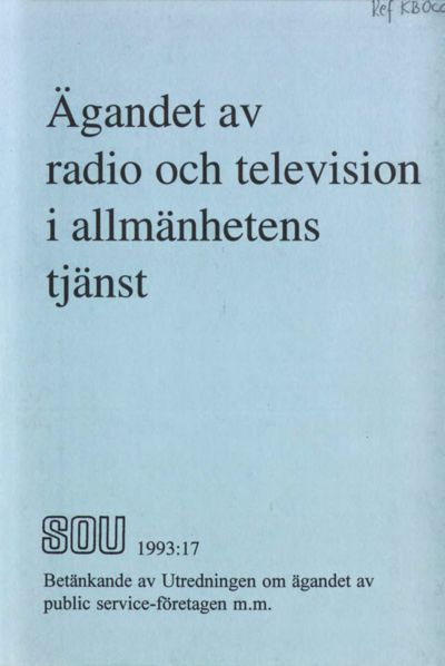 Omslaget till SOU 1993:17