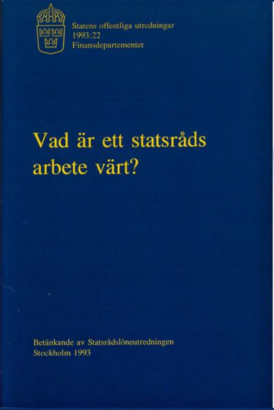 Omslaget till SOU 1993:22