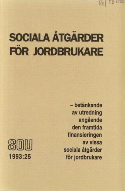 Omslaget till SOU 1993:25