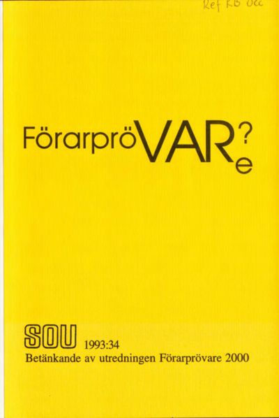 Omslaget till SOU 1993:34