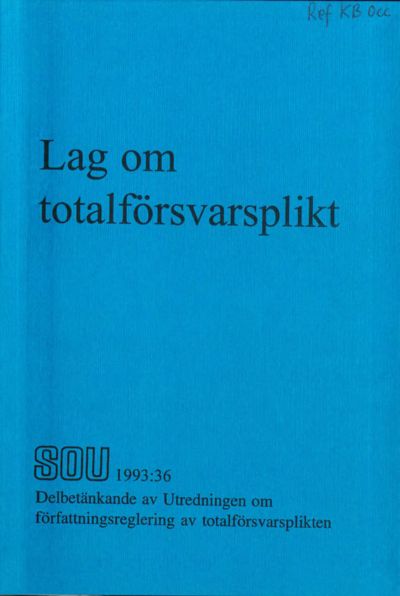 Omslaget till SOU 1993:36