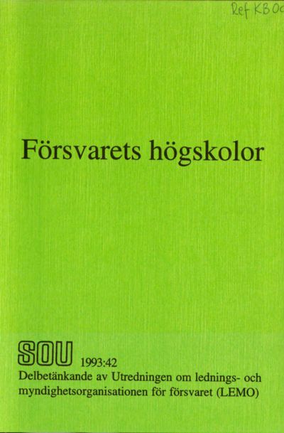 Omslaget till SOU 1993:42