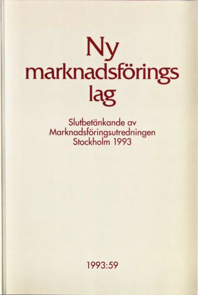 Omslaget till SOU 1993:59