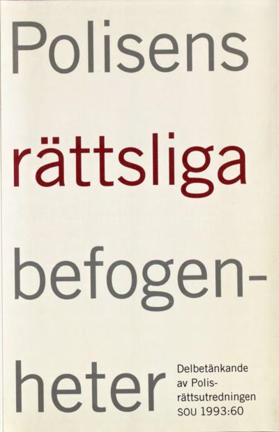 Omslaget till SOU 1993:60