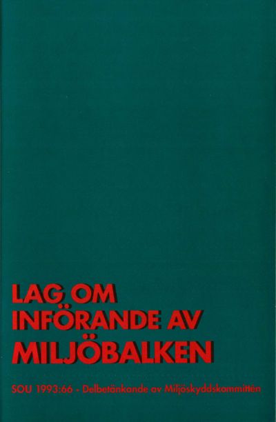 Omslaget till SOU 1993:66
