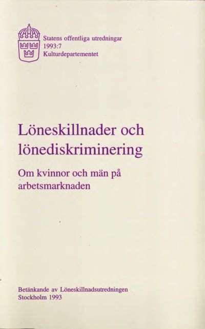 Omslaget till SOU 1993:7