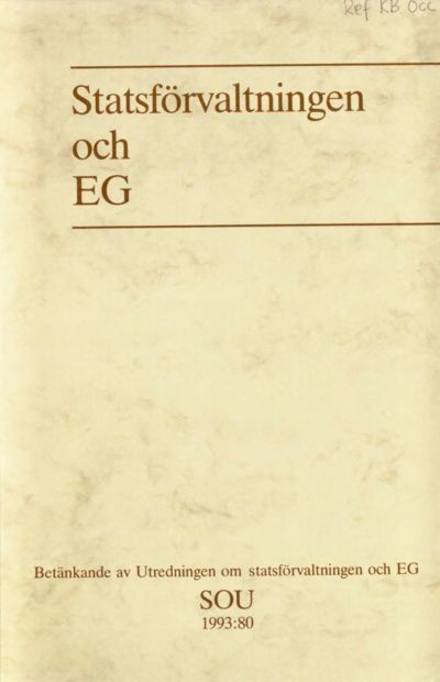 Omslaget till SOU 1993:80