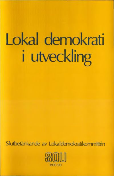 Omslaget till SOU 1993:90