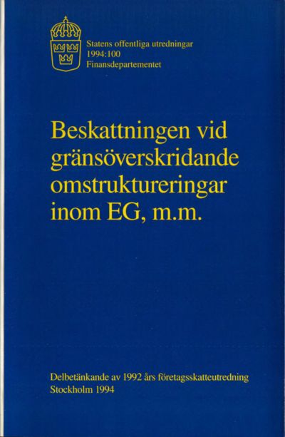 Omslaget till SOU 1994:100