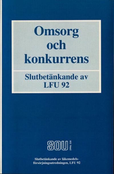 Omslaget till SOU 1994:110