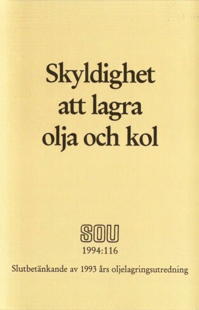 Omslaget till SOU 1994:116